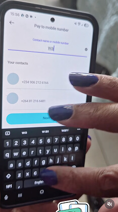 Instant Pay feature demonstrated on the GOTyme Bank app