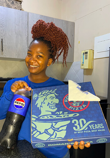 UGC creator with brand products