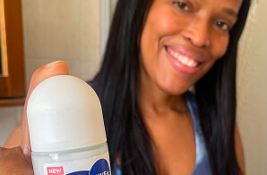 Creator showing a Nivea roll-on deodorant