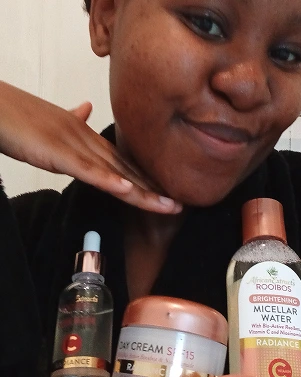 Creator applying skincare products for a brand campaign